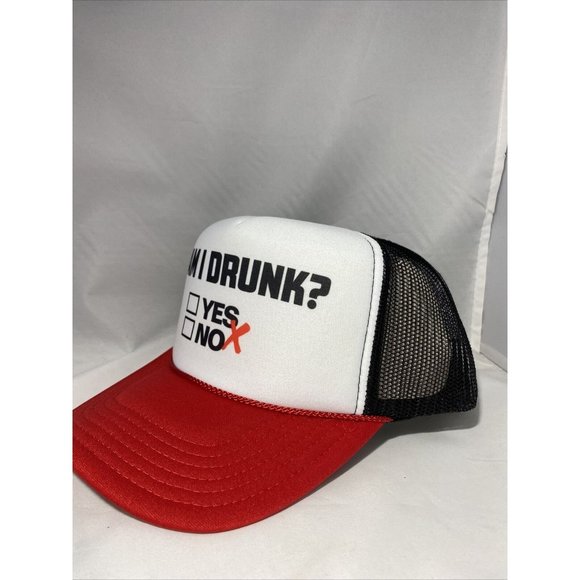 Am I Drunk Trucker Hat Mesh Hat New Adjustable Hat Am I Drunk Hat - Picture 3 of 5